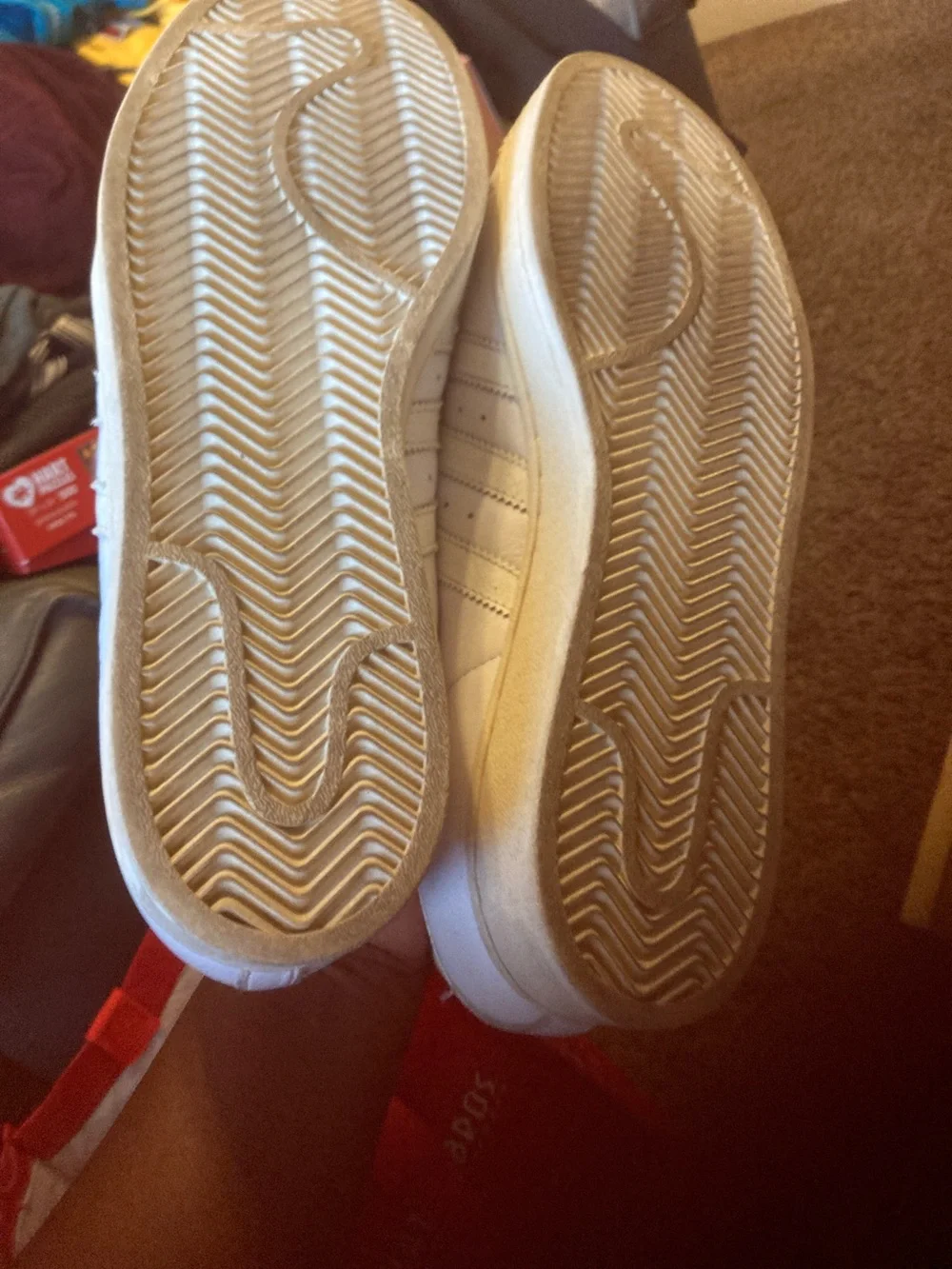 adidas White Leather Low-Top Sneakers with Shell Toe